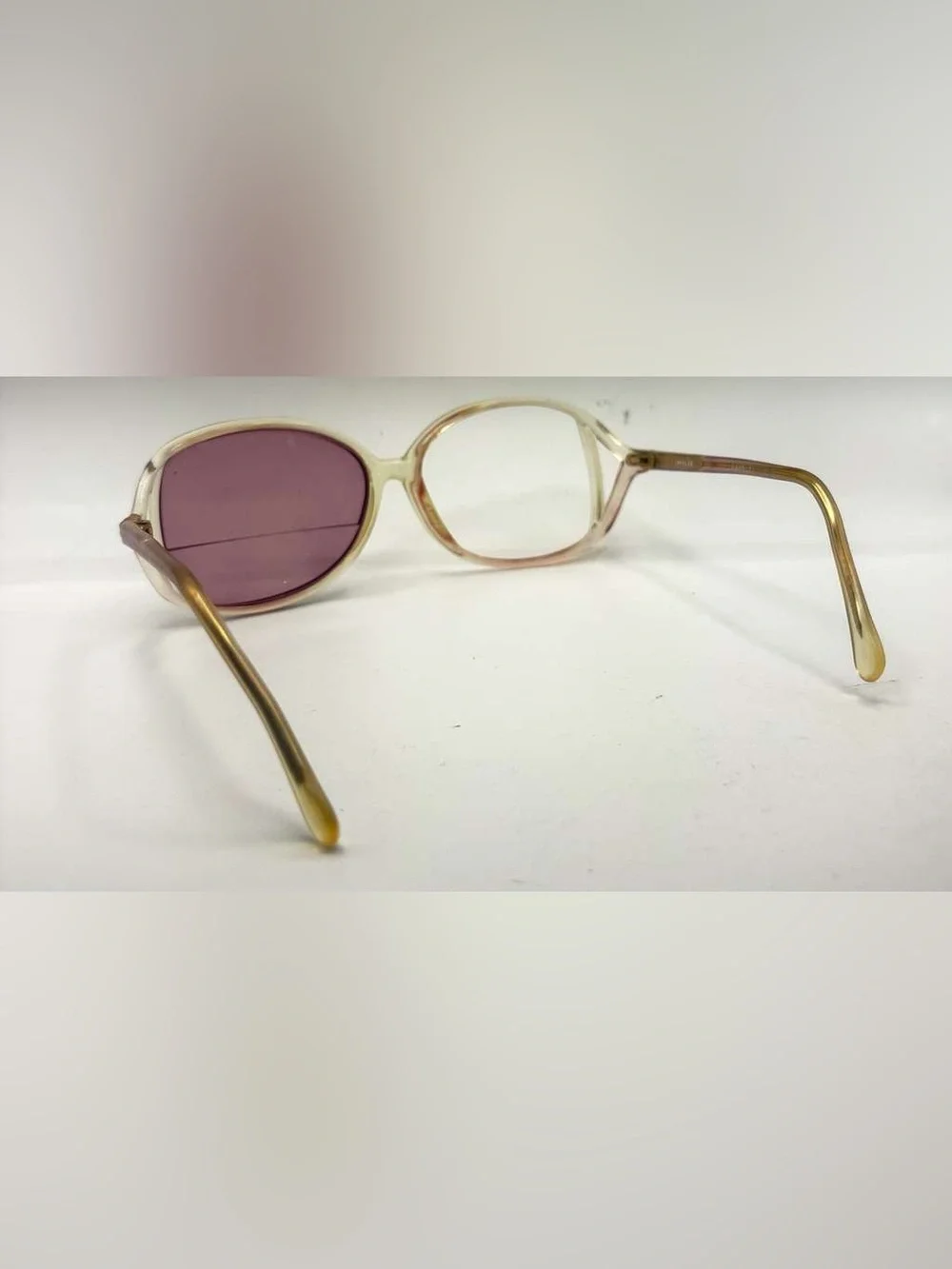 Vintage Impulse Brown Translucent Oval Sunglasses Frames Only Hong Kong